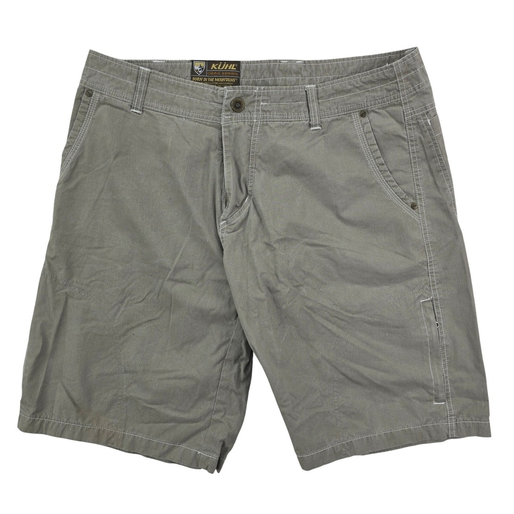 Kuhl Crag Series Hiking Shorts Mens 36 Gray Cotton Nylon Utility Gorpcore Cargo